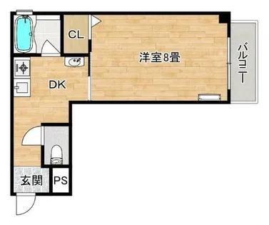 メープルコート【407号室】の間取り