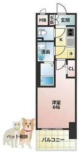 エスリードレジデンス梅田グランゲート【14階】の間取り