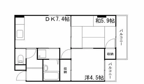 インタービレッジ千代田町【302号室】の間取り