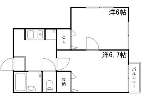 ノーブル青山Ⅱ【204号室】の間取り
