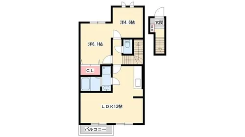 ルイアガー【206号室】の間取り