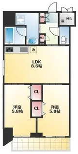 和良久ライフ【8階】の間取り