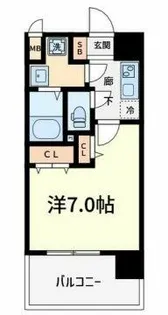ラシーヌ瓦屋町【6階】の間取り