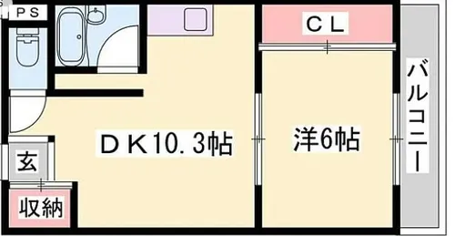 ファーストイン英賀保駅前【802号室】の間取り