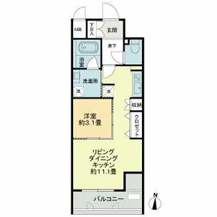 プレイス白壁【14階】の間取り