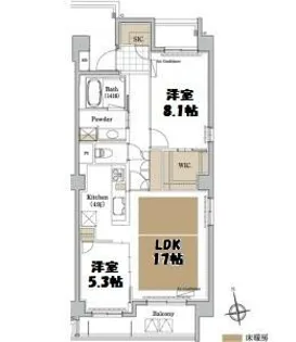 プライムメゾン御器所【2階】の間取り