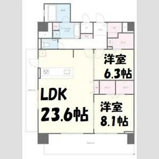 La’ a Kea徳川【7階】の間取り