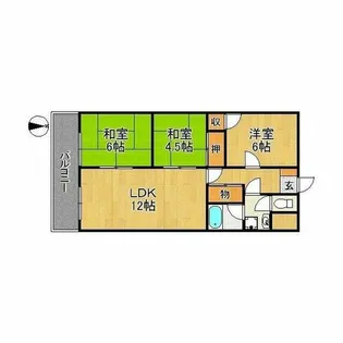 若林ビル【805号室】の間取り