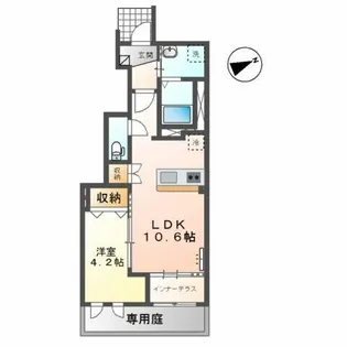 ヴェルニース【1階】の間取り