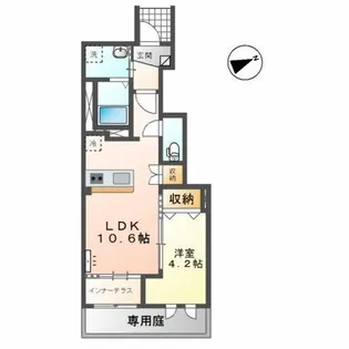 ヴェルニース【1階】の間取り