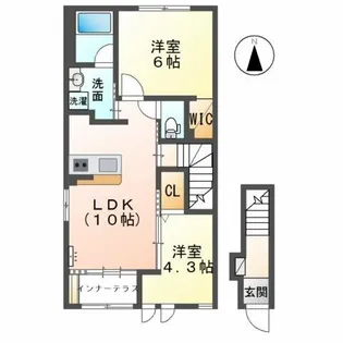 ヒラソール【2階】の間取り