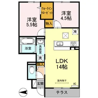 アネシス御立【102号室】の間取り