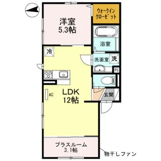 カーサ フェリーチェ【2階】の間取り