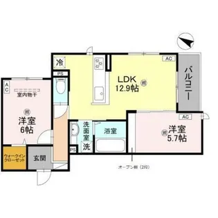 シャルム常盤【3階】の間取り