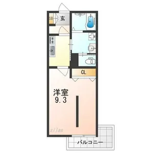 カーサフォルトナート岸和田【2階】の間取り