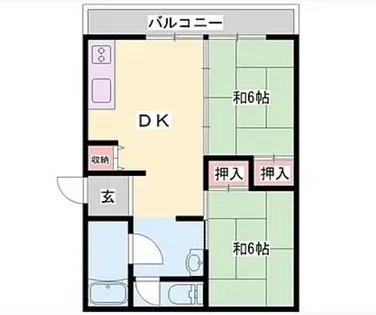 上野田マンション【502号室】の間取り