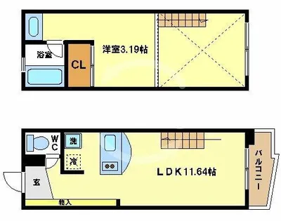 フォレステージュ靭公園【6階】の間取り