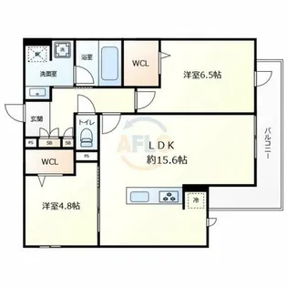 クラシスト東粉浜EAST【2階】の間取り