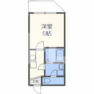 グランパシフィック恵美須西【7階】の間取り