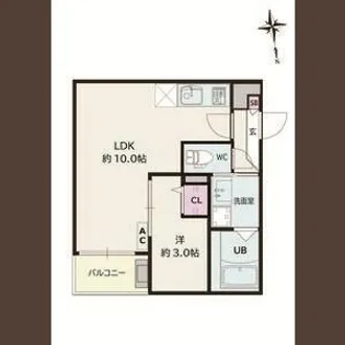 Jack motoshibatahigashiⅠ【1階】の間取り