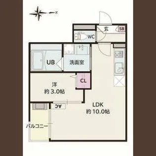 Jack motoshibatahigashiⅠ【2階】の間取り