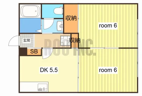 ハイツブランドール【1階】の間取り