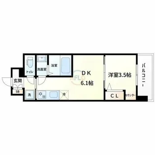 Dimora難波【7階】の間取り