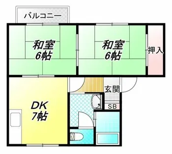 ハイツ浜澤【1階】の間取り
