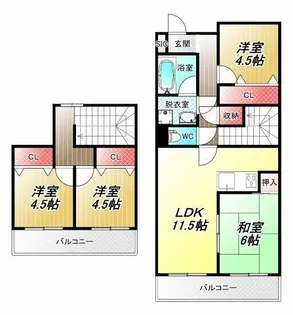 ハイツホロン【4階】の間取り