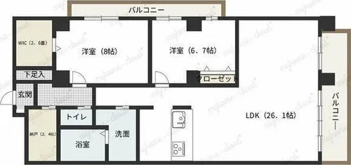 ラ・フォルトゥレス・ド・フェ覚王山【3階】の間取り