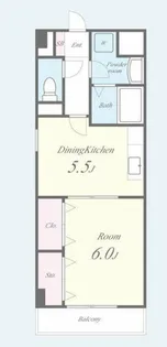 キューブ【4階】の間取り