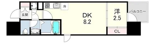セレニテ神戸駅前アリエ【8階】の間取り