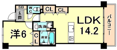 サンフォリア甲子園【3階】の間取り