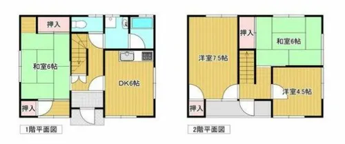 兵庫県姫路市広畑区蒲田1丁目【一戸建】の間取り