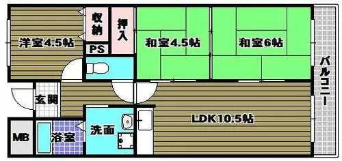 EverGreen泉ヶ丘2号館【3階】の間取り