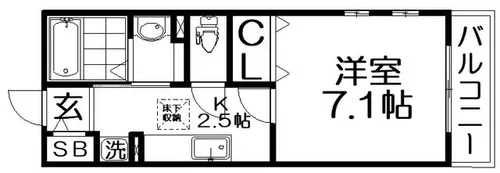 エスポワール星田【1階】の間取り