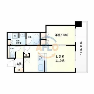 ザ・パークハウス中之島タワー【8階】の間取り