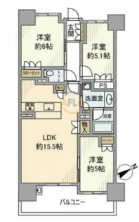 パークナード阿倍野天王寺町南レーヴ【15階】の間取り
