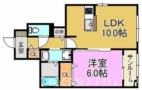 ビラカルロッタ【1階】の間取り