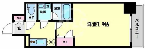 アーバネックス大阪城WEST【7階】の間取り
