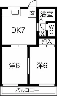 ファミールハイツ B棟【105号室】の間取り