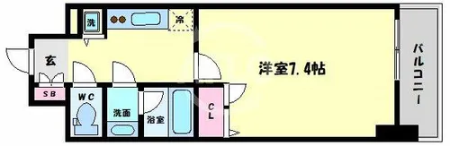 アーバネックス大阪城WEST【4階】の間取り