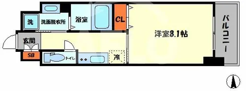 グランバース福島【4階】の間取り
