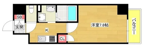 エスカーサ大阪WEST九条駅前【3階】の間取り
