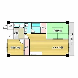 ステーションハイツ千里丘【1階】の間取り