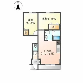 パークハイム【1階】の間取り