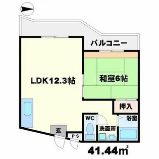 サニーサイド竹園【3階】の間取り