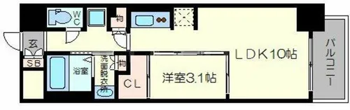 コンフォリア北堀江一丁目【8階】の間取り
