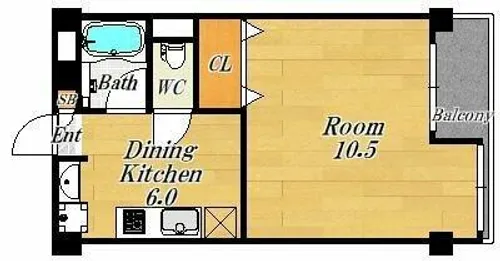 一吉マンション【4階】の間取り