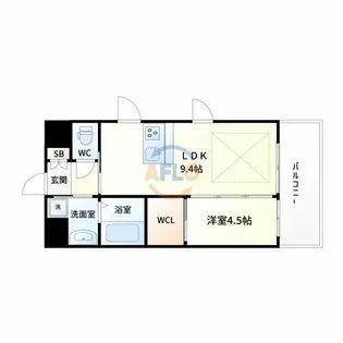 第22関根マンション【6階】の間取り